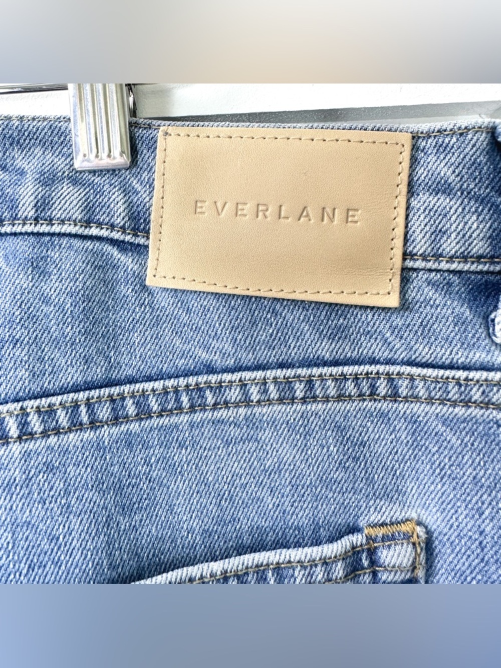 Everlane Way High Straight Leg Jeans Curvy Plus Size 18 High Rise Medium Wash - Picture 5 of 12